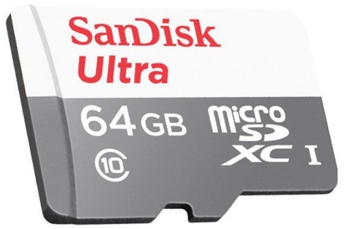 Карта памяти micro SDXC SanDisk 64GB UHS-I SDSQUNS-064G-GN3MN