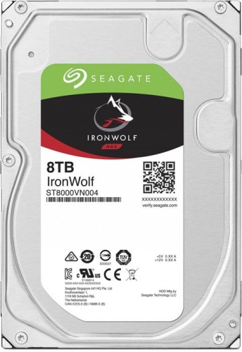 Жесткий диск SATA HDD Seagate 8Тб IronWolf ST8000VN004