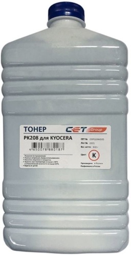 Тонер совместимый CET PK208 OSP0208K-500 черный