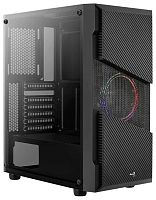 Корпус Miditower Aerocool Flo Saturn FRGB-G-BK-v1 черный FLO FRGB-G-BK-V1