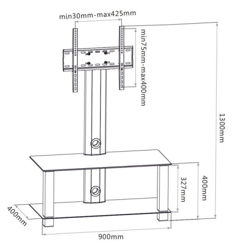 Подставка ARM MEDIA TRITON-02 black фото 3 Подставка ARM MEDIA TRITON-02 black фото 3