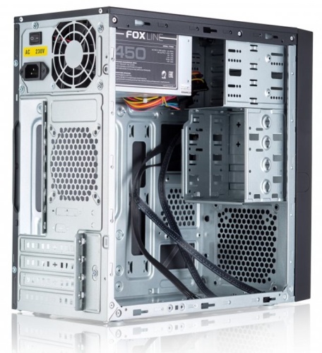 Корпус Minitower Foxline FL-733 450W black (FL-733-FZ450R-U31) фото 4 Корпус Minitower Foxline FL-733 450W black (FL-733-FZ450R-U31) фото 4