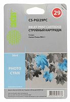 Картридж струйный совместимый Cactus CS-PGI29PC фото голубой