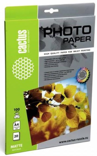 Фотобумага Cactus CS-MA410020 Фотобумага Cactus CS-MA410020