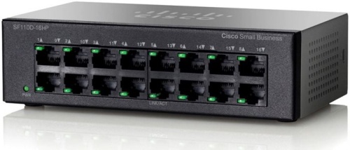 Коммутатор Cisco SB SF110D-16HP SF110D-16HP-EU