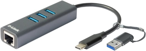 Разветвитель USB3.0 D-Link DUB-2332 черный (DUB-2332/A1A)