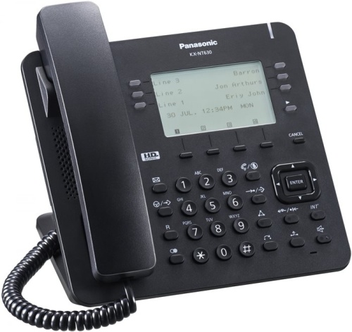 IP телефон Panasonic KX-NT630RU-B черный фото 2