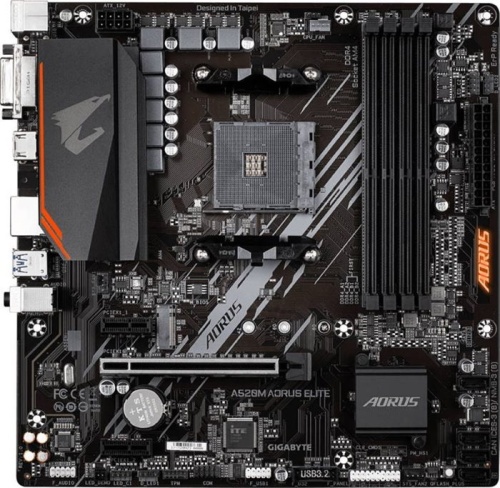 Мат. плата SocketAM4 GIGABYTE A520M AORUS ELITE