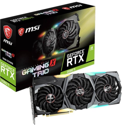 Видеокарта PCI-E MSI 11264Mb RTX 2080 Ti GAMING X TRIO RTX 2080 TI GAMING X TRIO фото 5