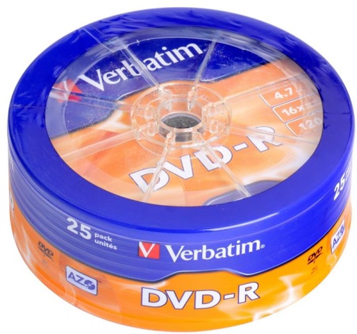 Диск DVD-R Verbatim 4.7ГБ 16x 43730