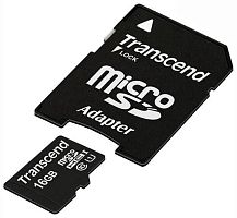 Карта памяти Micro SDHC Transcend 16ГБ TS16GUSDU1