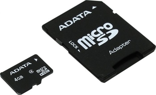 Карта памяти Micro SDHC A-Data 4Gb (AUSDH4GCL4-RA1) Карта памяти Micro SDHC A-Data 4Gb (AUSDH4GCL4-RA1)