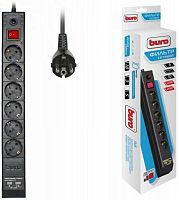 Фильтр электропитания Buro BU-SP3_USB_2A-B черный