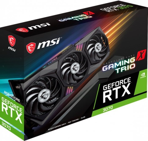 Видеокарта PCI-E MSI 8Gb GeForce RTX3070 (RTX 3070 GAMING X TRIO) RTL фото 7