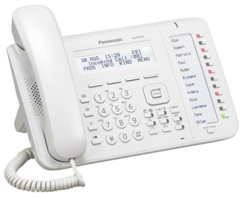 IP телефон Panasonic KX-NT553RU белый