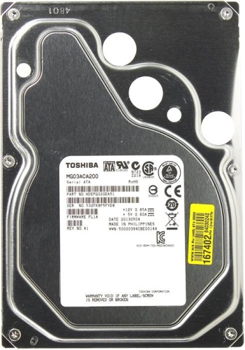 Жесткий диск SATA HDD Toshiba 2ТБ MG03ACA200 Жесткий диск SATA HDD Toshiba 2ТБ MG03ACA200