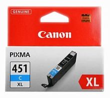 Оригинальный струйный картридж Canon CLI-451XLC Cyan 6473B001