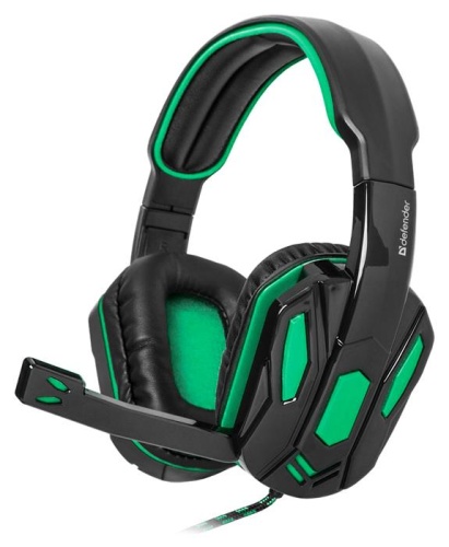 Гарнитура Defender GAMING WARHEAD G-275 GREEN/BLACK 64122