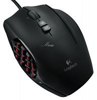 Мышь Logitech G600 Laser Gaming Mouse 8200dpi USB Black (G-package) NEW (910-003623)