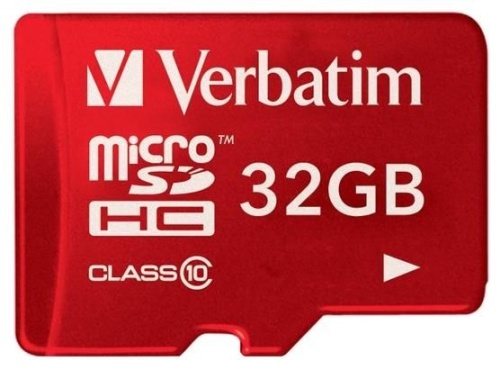Карта памяти Micro SDHC Verbatim 32ГБ microSDHC Class 10 UHS-I 44044