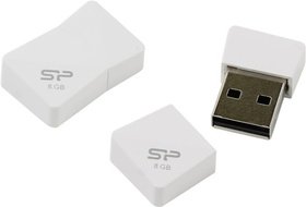  USB flash Silicon Power 8Gb Touch T08 White USB 2.0 (SP008GBUF2T08V1W)