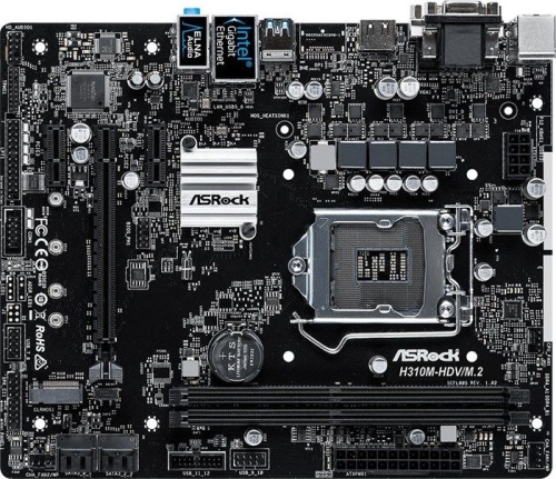 Мат. плата Socket1151v2 ASRock H310M-HDV/M.2