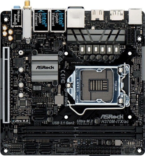 Мат. плата Socket1151v2 ASRock H370M-ITX/AC