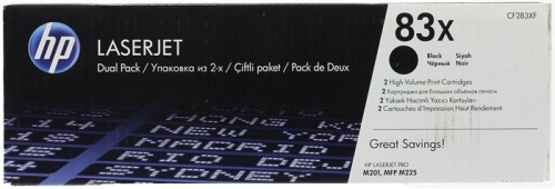 Оригинальный лазерный картридж Hewlett Packard 83X 2-pack High Yield Black Original s (CF283XF) Оригинальный лазерный картридж Hewlett Packard 83X 2-pack High Yield Black Original s (CF283XF)
