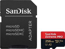 Карта памяти micro SDXC SanDisk 256Gb SDSQXCZ-256G-GN6MA Extreme Pro + adapter