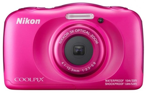 Цифровой фотоаппарат Nikon CoolPix W100 розовый VQA012K001