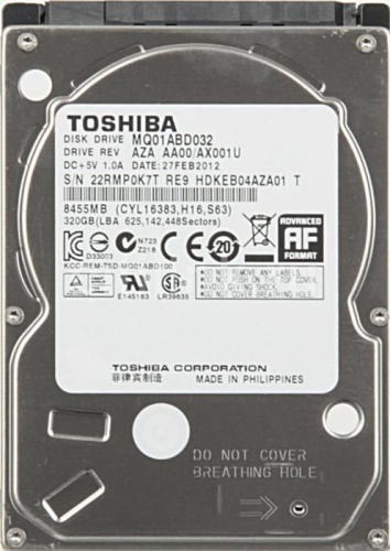 Жесткий диск SATA HDD 2.5 Toshiba 320ГБ MQ01ABD032