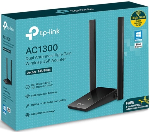 Сетевой адаптер WiFi TP-Link Archer T4U Plus ARCHER T4U PLUS фото 4