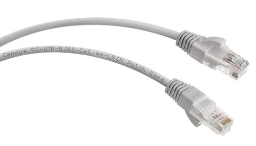 Патчкорд UTP Cabeus PC-UTP-RJ45-Cat.6a-0.5m-LSZH Патчкорд UTP Cabeus PC-UTP-RJ45-Cat.6a-0.5m-LSZH