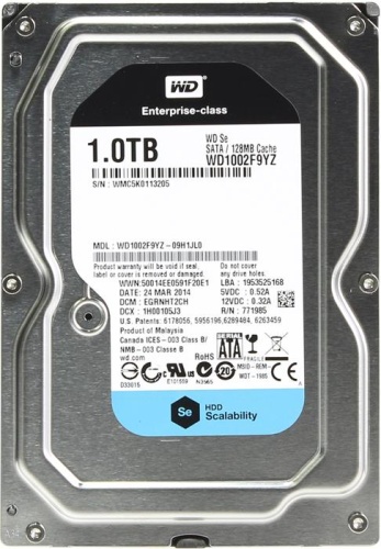 Жесткий диск SATA HDD Western Digital 1000ГБ WD1002F9YZ