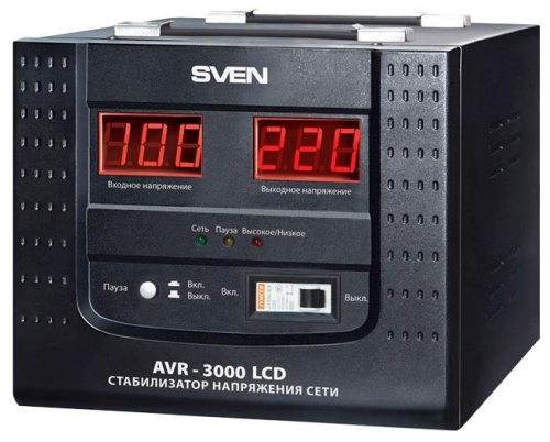 Стабилизатор напряжения Sven AVR-3000 LCD фото 2