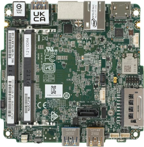 Мат. плата с CPU Intel (BLKNUC7PJYBN 99AHRT) J5005 2xDDR4 SODIMM фото 3