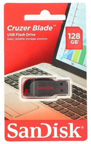 Накопитель USB flash SanDisk 128Gb Cruzer Blade SDCZ50-128G-B35 фото 3