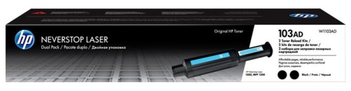 Оригинальный струйный картридж Hewlett Packard 103AD 2Pack Blk Toner Reload Kit W1103AD