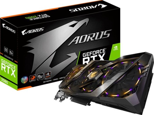 Видеокарта PCI-E GIGABYTE 8192Mb GV-N2080AORUS-8GC фото 9