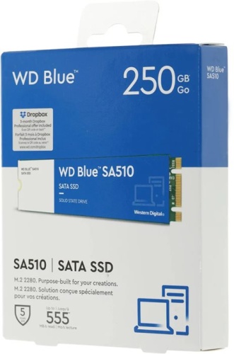 Накопитель SSD M.2 Western Digital 250GB WD Blue SA510 M.2 WDS250G3B0B фото 5