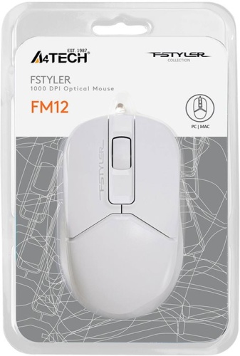 Мышь A4Tech Fstyler FM12S белый FM12S WHITE фото 2