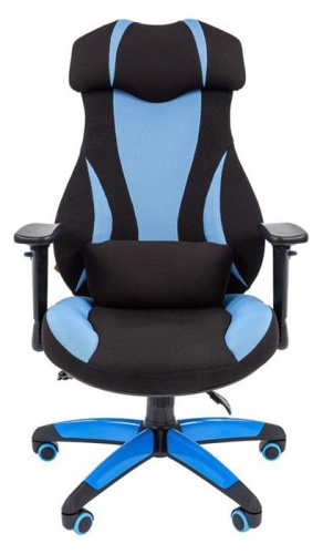 Игровое кресло Chairman game 14 чёрное/голубой 00-07022219 фото 2 Игровое кресло Chairman game 14 чёрное/голубой 00-07022219 фото 2