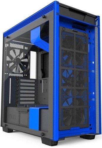 Корпус Miditower NZXT CA-H700W-BL H700i SMART MATTE BLACK/BLUE фото 7