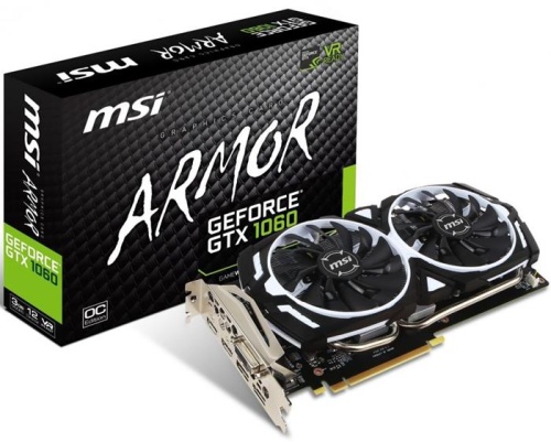 Видеокарта PCI-E MSI 3072МБ GeForce GTX 1060 ARMOR 3G OCV1 фото 7