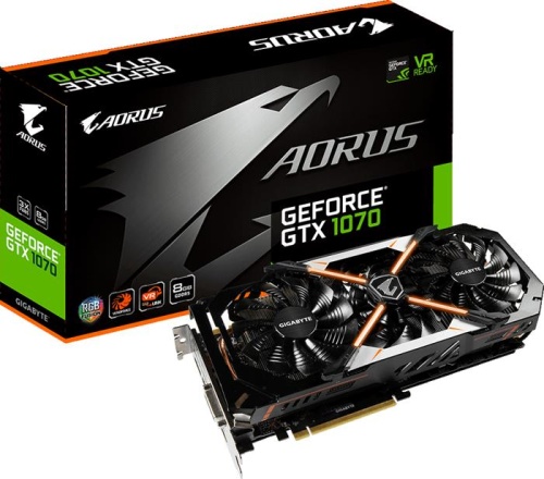 Видеокарта PCI-E GIGABYTE 8192ГБ GTX1070 8GB GDDR5 GV-N1070AORUS-8GD фото 3