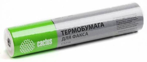Термобумага для факса Cactus CS216 216мм-30м/белый Термобумага для факса Cactus CS216 216мм-30м/белый