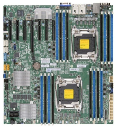 Мат. плата Socket2011-3 Supermicro MBD-X10DRH-I-O Мат. плата Socket2011-3 Supermicro MBD-X10DRH-I-O
