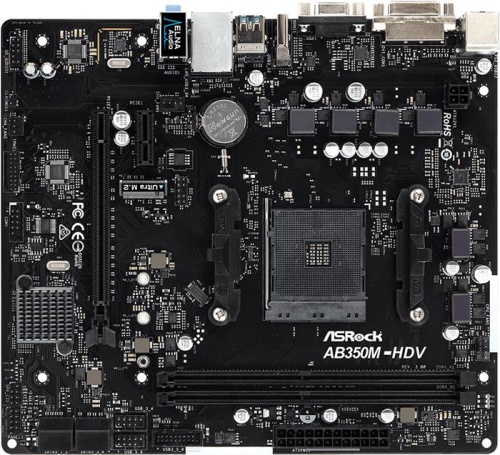 Мат. плата SocketAM4 ASRock AB350M-HDV R3.0