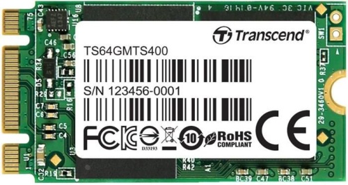 Накопитель SSD M.2 Transcend 64GB M.2 SSD MTS 400 series TS64GMTS400