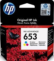 Оригинальный струйный картридж Hewlett Packard 653 Tri-color Original Ink Advantage Cartridge 3YM74AE